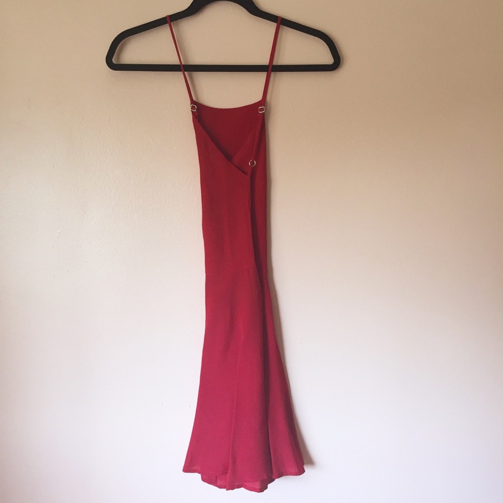 Reformation Dove Red Halter Mini Dress - Picture 4 of 4